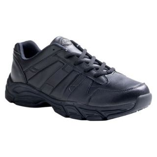 Mens Dickies Athletic Lace Genuine Leather Slip Resistant Sneakers   Black 9.5