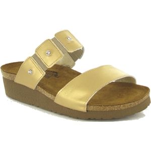 Naot Womens Ashley Gold Sheen Sandals, Size 37 M   4906 F15