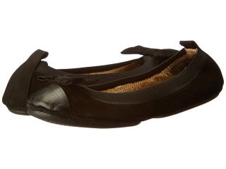 Yosi Samra Samara Two Tone Cap Toe Womens Slip on Shoes (Black)
