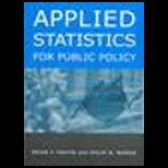 Applied Statistics for Public Policy   With CD