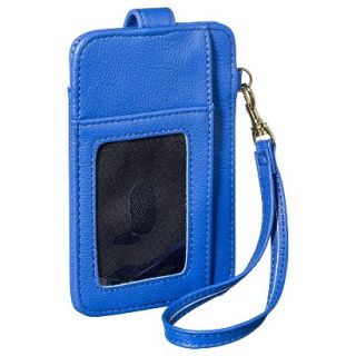 Merona Solid Credit Card Wallet with Removable Wristlet Strap   Blue
