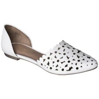 Womens Mossimo Lainey Perforated Two Piece Flats   White 9.5
