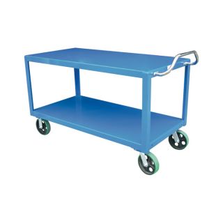 Vestil Ergo Handle Cart   2 Shelves, 4,000 Lb. Capacity, 72 Inch L x 24 Inch W,