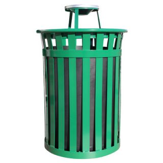 Witt Oakley Trash Receptacle with Ash Top M5001 AT Color Green