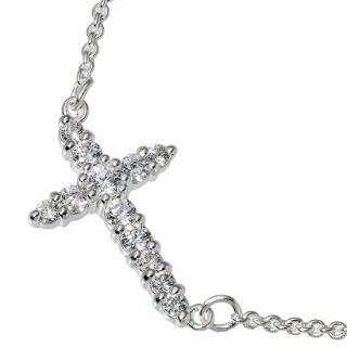 Cross Pendant Necklace Clear   Clear
