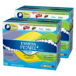 Tampax PEARL Multipack Unscented 50 Count   2 Pack