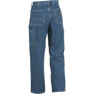 Carhartt Washed Denim Work Dungaree   Deep Stone, 32 Inch Waist x 30 Inch