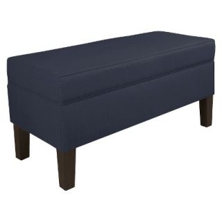 Skyline Bench Custom Upholstered Contemporary Bench 848 Linen Navy