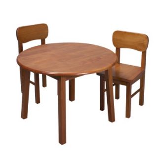 Kids Table and Chair Set Rnd Table & Two Chair Set Honey
