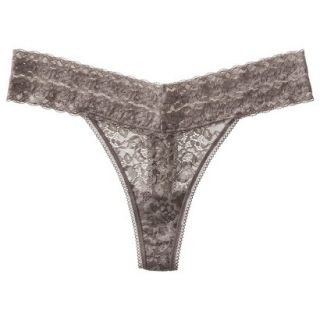 Gilligan & OMalley Womens All Over Lace Thong   Cocha Mocha L