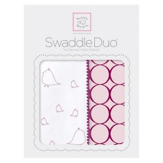 Swaddle Designs Chickies SwaddleDuo 2pk   Pink Mod Circles