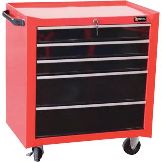 Excel Roller Cabinet   27 Inch, 5 Drawers, Model TB2230BBSC