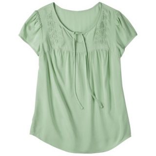 Mossimo Supply Co. Juniors Challis Embroidered Top   Foamy Sea XXL(19)