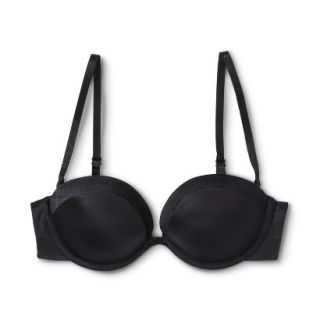 Self Expressions By Maidenform Womens Plunge Strapless Bra 5656   Black 34A