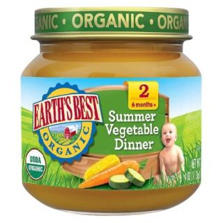 Earths Best Baby Food Jar   Summer Vegetable Dinner 4oz (12 Pack)