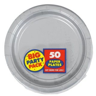 Silver Big Party Pack Dessert Plates