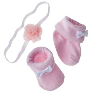 Just One YouMade by Carters Newborn Girls Rosette Hair and Bootie Set   Pink