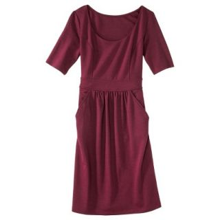 Merona Womens Ponte Elbow Sleeve Dress w/Pockets   Berry Cobbler   XL