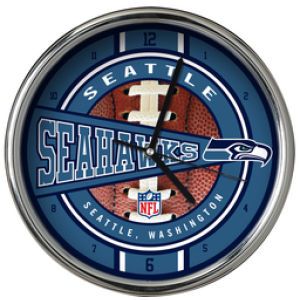 Seattle Seahawks Chrome Clock