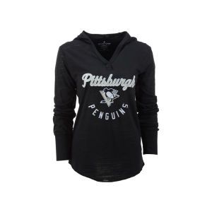 Pittsburgh Penguins NHL Womens Long Sleeve Color Script Hooded T Shirt