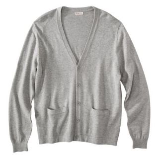 Merona Mens Long Sleeve Cardigan Sweater   Light Gray Heather M