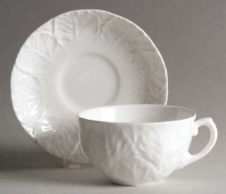 Wedgwood Countryware Flat Cup & Saucer Set, Fine China Dinnerware   All White, E