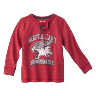 Cherokee Infant Toddler Bobcats Boys Henley Shirt   Red 3T