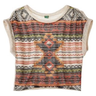 Xhilaration Juniors Tribal Printed Sweater   Orange M(7 9)