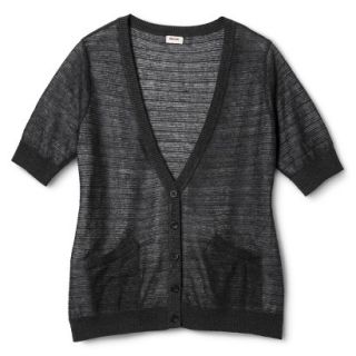 Mossimo Supply Co. Juniors Plus Size Short Sleeve Cardigan   Charcoal 2X