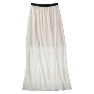 Xhilaration Juniors Maxi Skirt   Off White XL