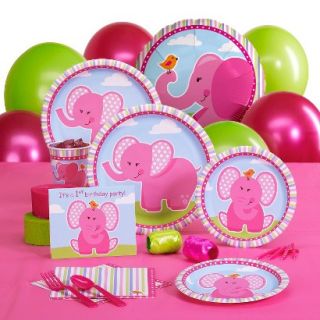 Pink Elephants 1st Birthday Standard Pack for 16