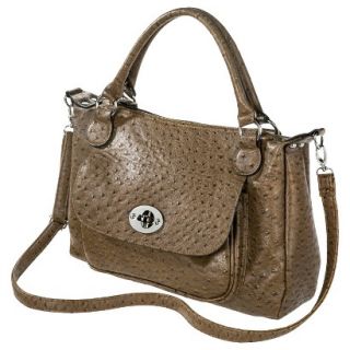Bueno Textured Satchel Handbag with Removable Crossbody Strap   Brown