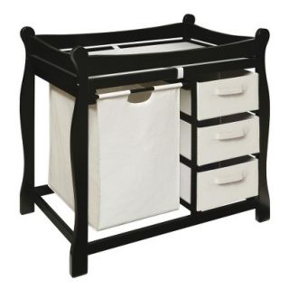 Changing Table with Hamper and Baskets   Black