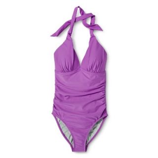 Womens 1 Piece Swimsuit  Violet S