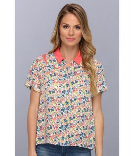 French Connection Marylin 72BBX Womens Short Sleeve Button Up (Multi)