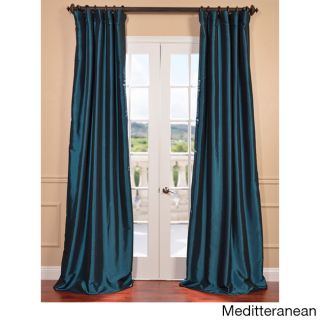 Eff Faux Silk Taffeta Solid Blackout Curtain Panel Blue Size 50 X 84