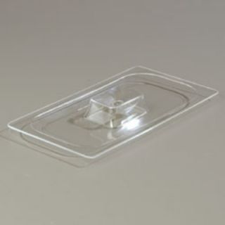 Carlisle Third Size Lid for Standard Pan, Mold In Handle, Clear Acrylic