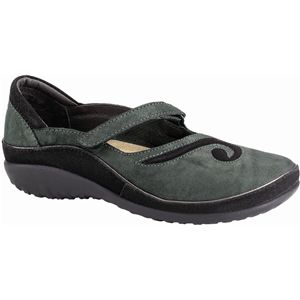 Naot Womens Matai Green Shimmer Black Suede Shoes, Size 40 M   11410 V11
