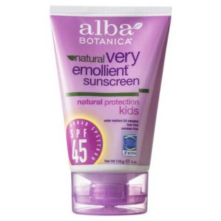 Alba Very Emollient Kids Sunscreen SPF 45  4oz