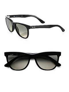 Ray Ban Oversized Flat Top Wayfarer Sunglasses   Black