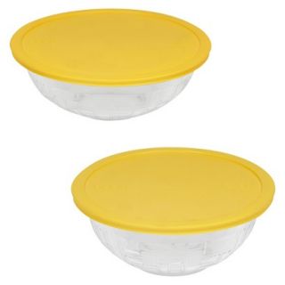Pyrex 2 Pack Textured Mixing Bowl Set   Yellow