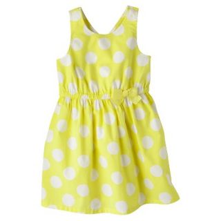 Cherokee Infant Toddler Girls Polkadot Cross Back Sundress   Yellow 3T