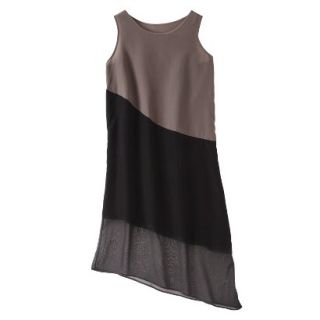 Mossimo Womens Asymmetrical Midi Dress   Timber/Black XL