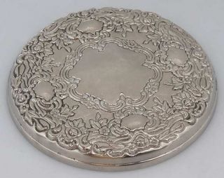 Towle Old Master Embossed(Svplt,Roses/Scrolls) Purse Mirror   Silverplate,Hollow