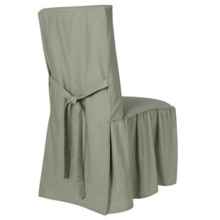 Simply Shabby Chic Cotton Duck Dining Chair Slipcover   Green