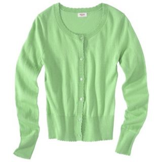 Mossimo Supply Co. Juniors Scalloped Edge Cardigan   Extra Lime XS(1)