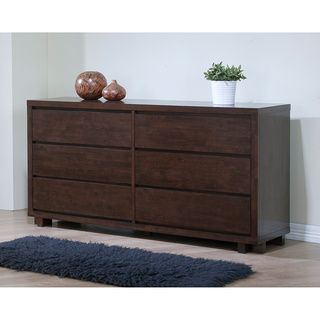 Tonics Harvey Wenge 6 drawer Bedroom Dresser Brown Size 6 drawer