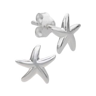 Bridge Jewelry Sterling Silver Starfish Stud Earrings