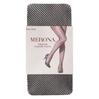 Merona Womens Opaque Sheer Tights   Ebony Fishnet S/M