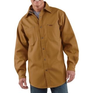 Carhartt Canvas Shirt Jacket   Carhartt Brown, 2XL, Model S296